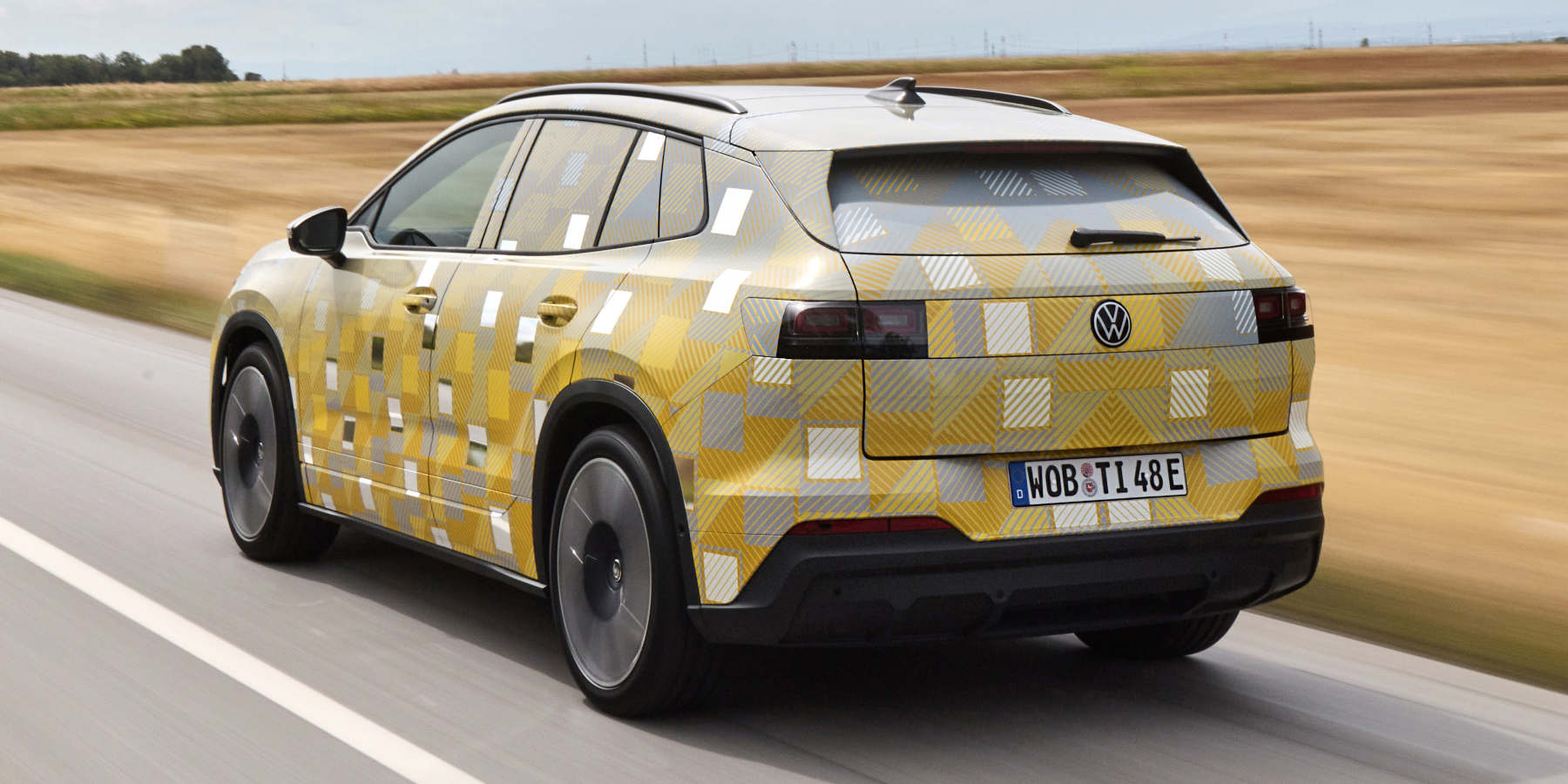 VW ID. Tiguan Erlkönig Heck seitlich