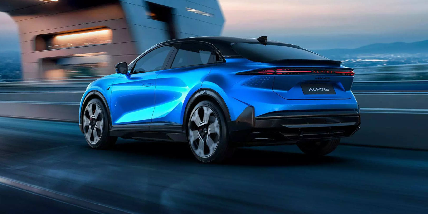 Alpine A390 seitliche Heckansicht