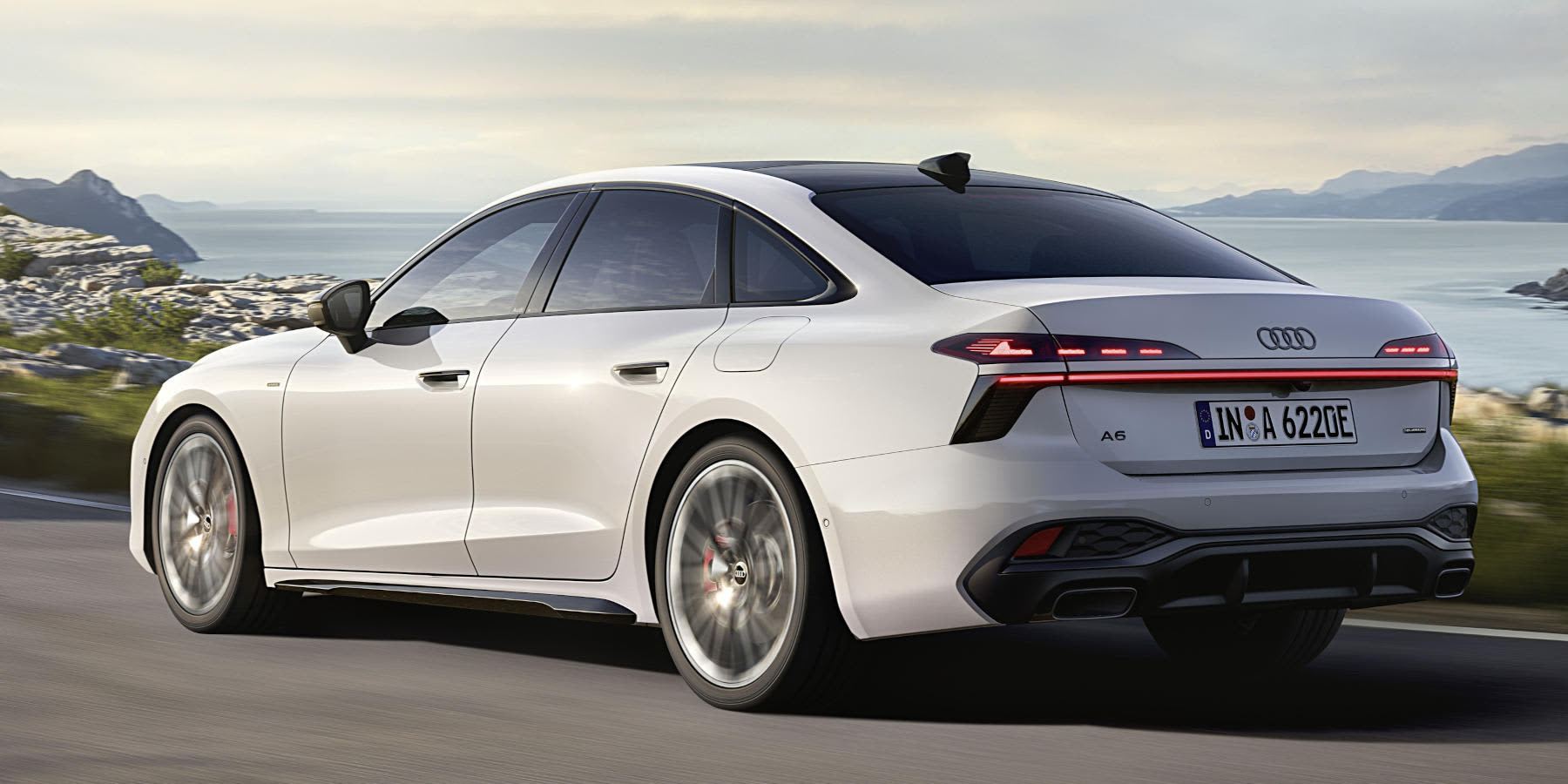 Audi A6 Limousine Plug-in-Hybrid Heck Seite