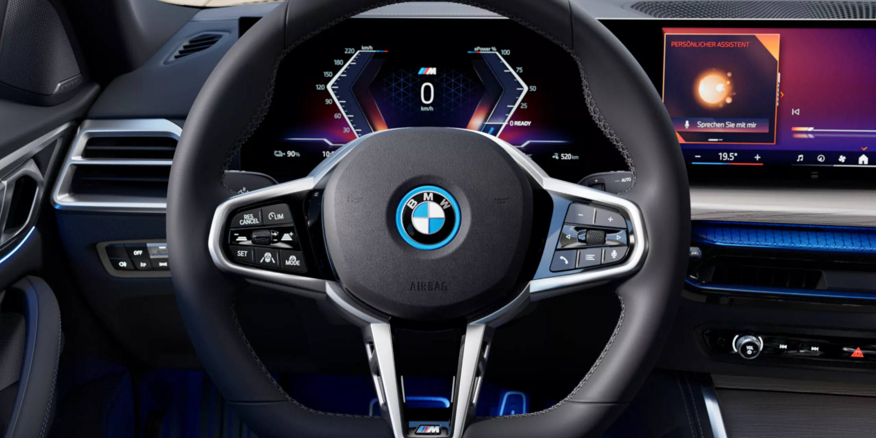 BMW i4 Innenraum Lenkrad