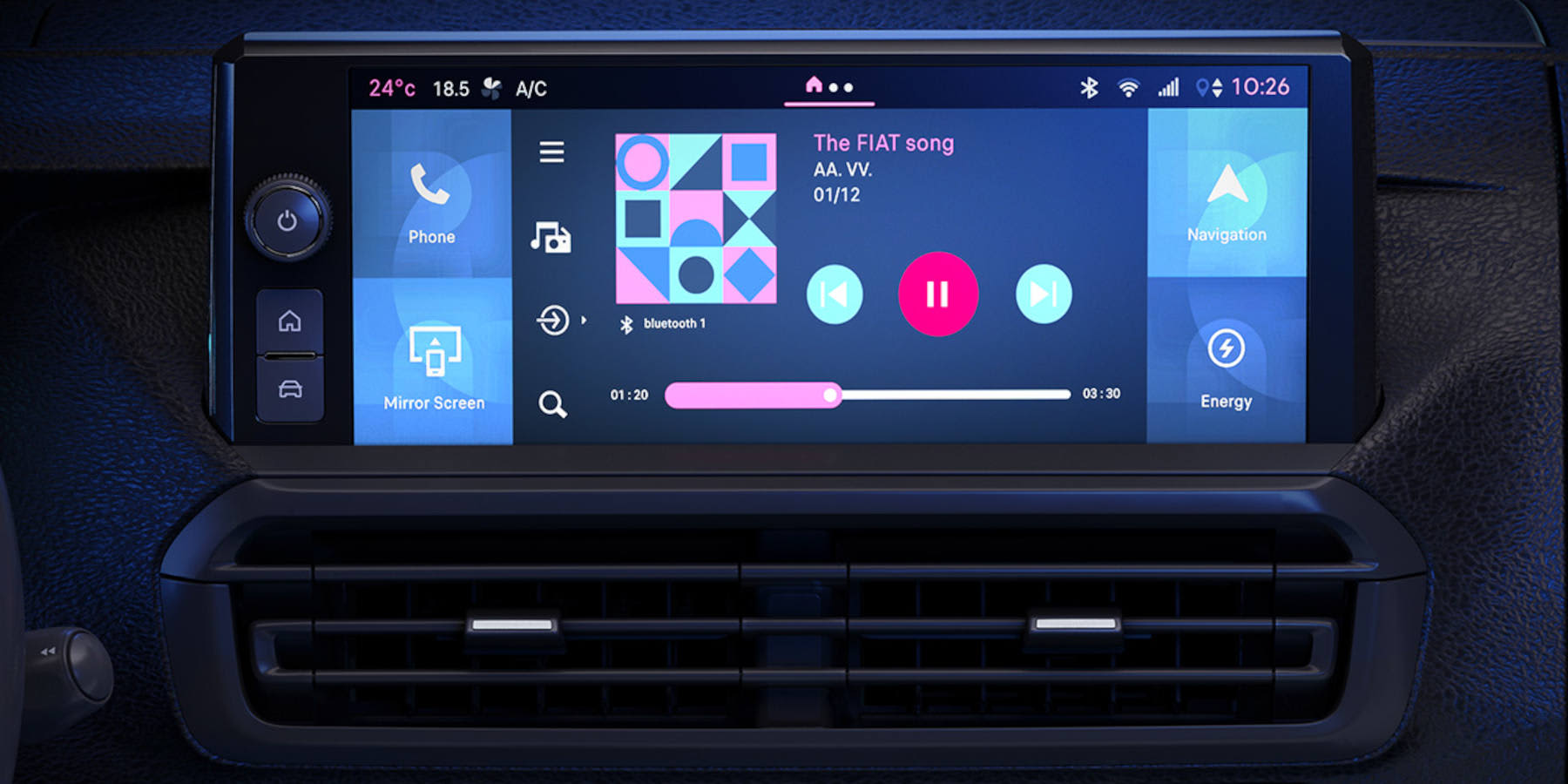 Fiat E-Scudo Kastenwagen Innenraum Infotainment