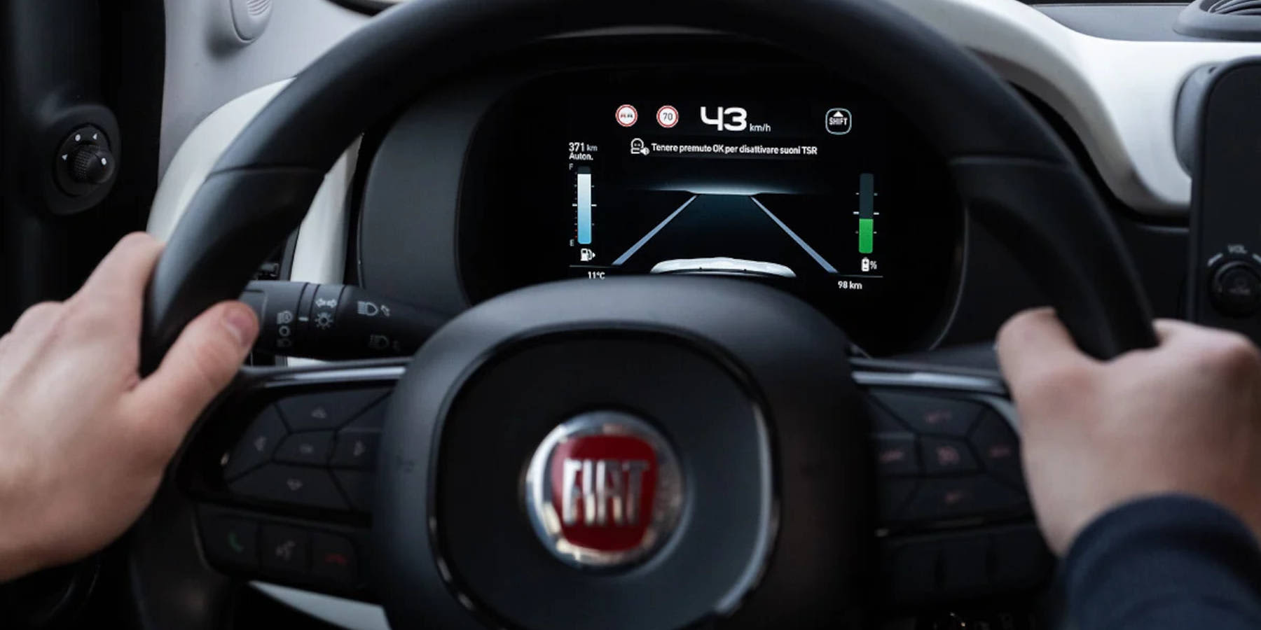 Fiat Pandina Hybrid Tempoanzeige