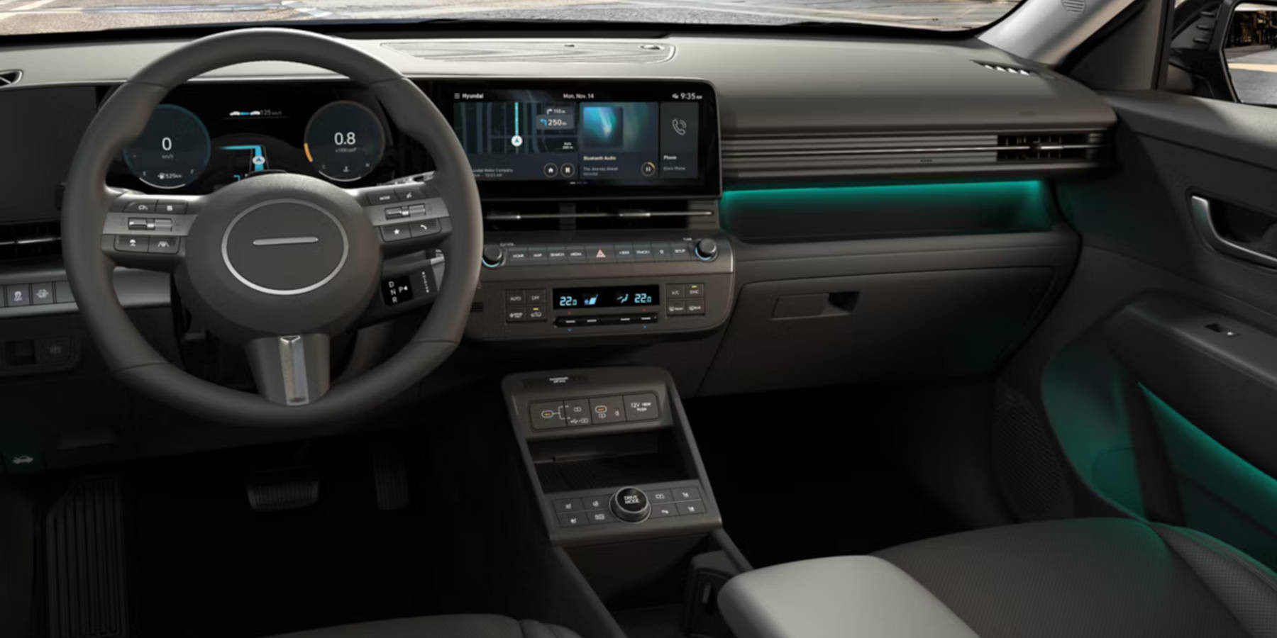 Hyundai Kona Innenraum Übersicht Cockpit