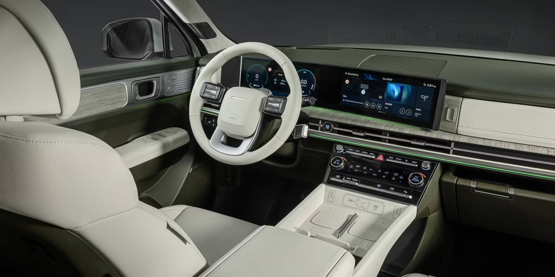 Hyundai Santa Fe Hybrid Innenraum Cockpit