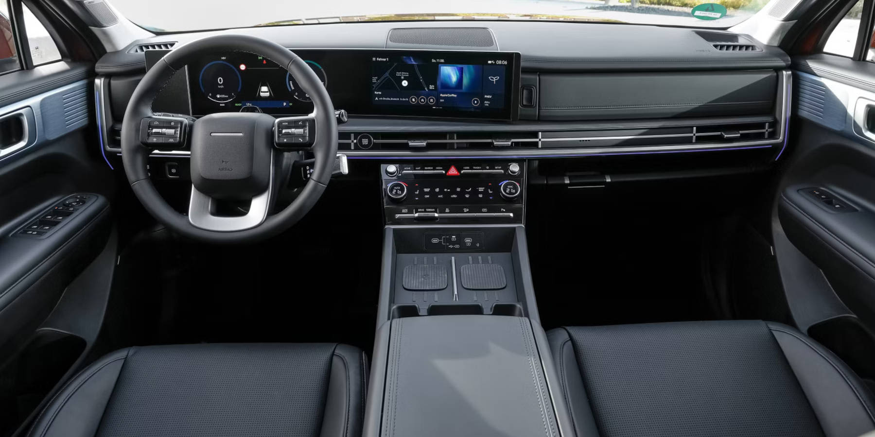 Hyundai Santa Fe Plug-in-Hybrid Innenraum Übersicht Cockpit