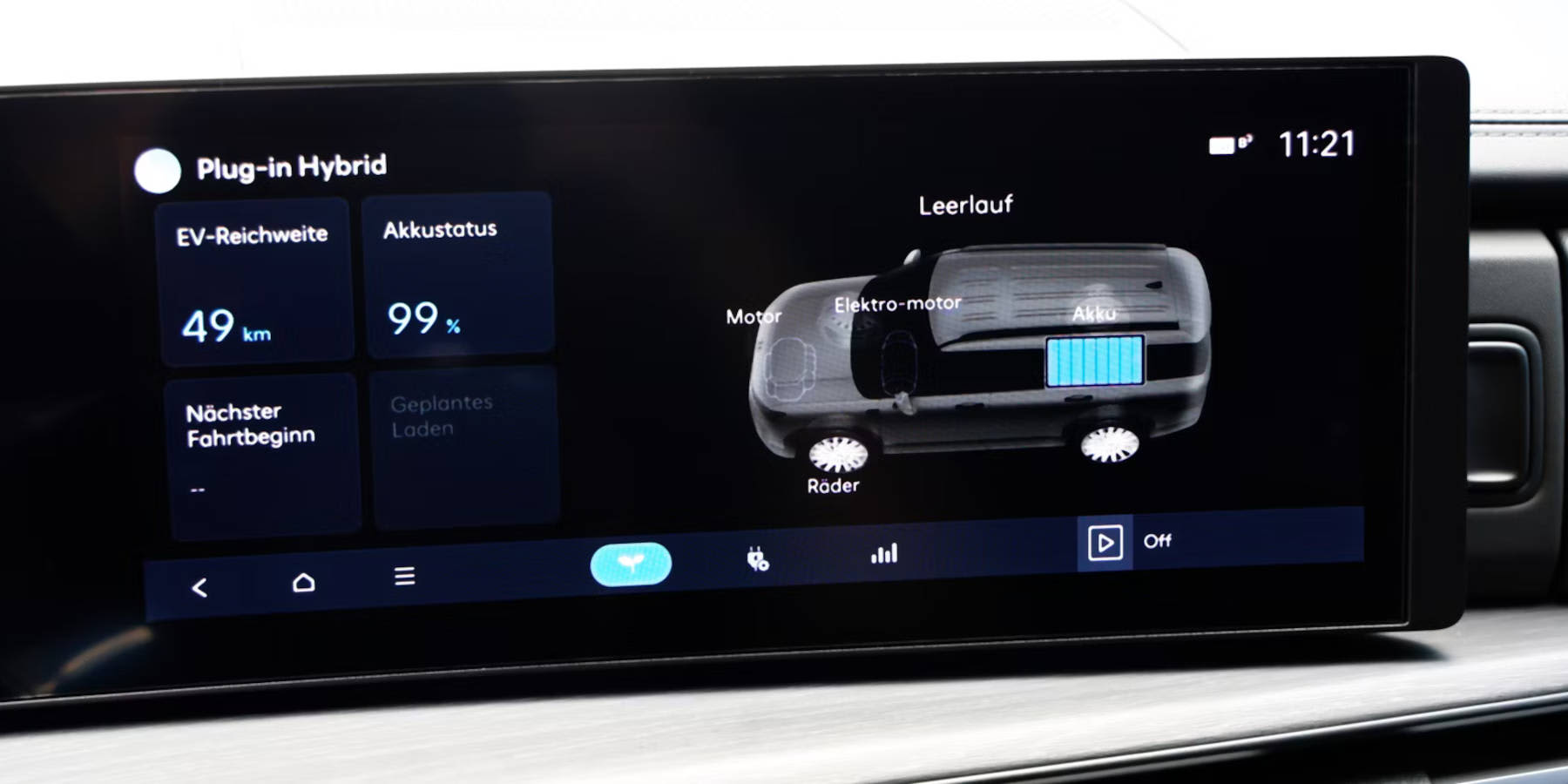 Hyundai Santa Fe Plug-in-Hybrid Innenraum Übersicht Infoainment