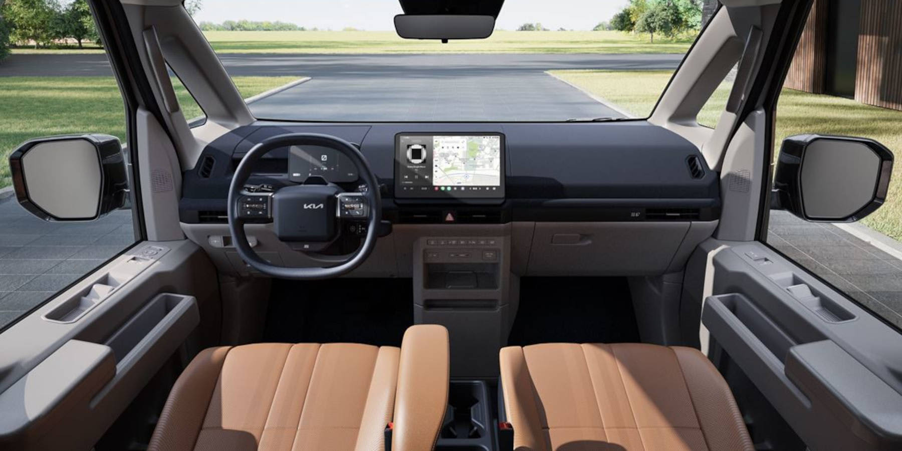 Kia PV5 Passenger Innenraum Übersicht Cockpit