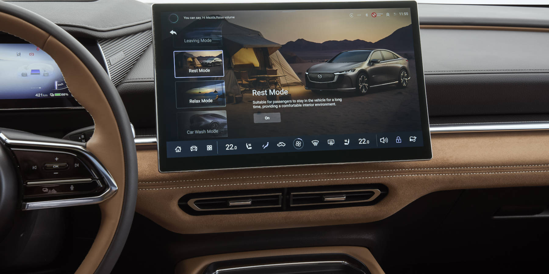 Mazda 6e Innenraum Infotainment