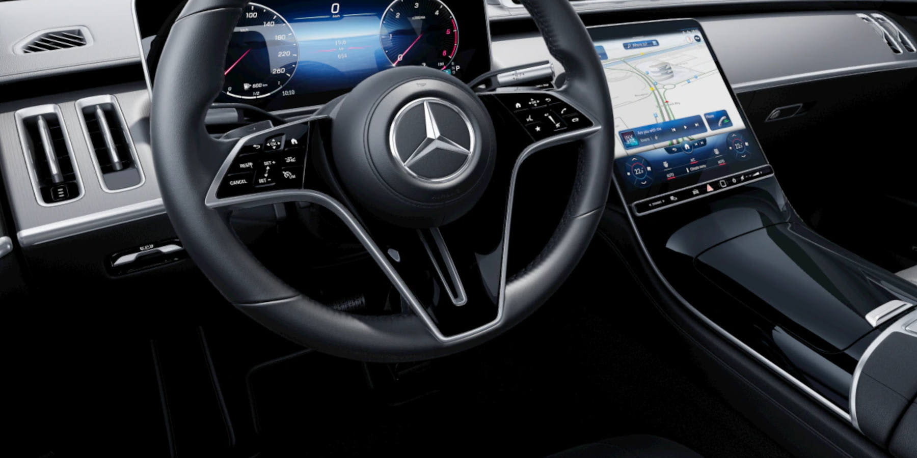 Mercedes S-Klasse Innenraum Cockpit