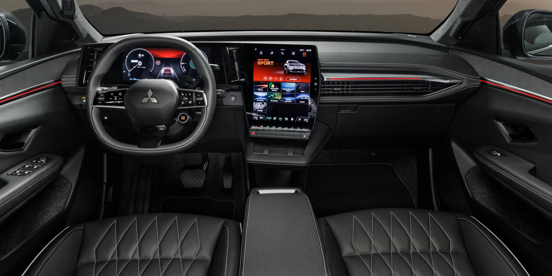 Mitsubishi Eclipse Cross Innenraum Übersicht Cockpit