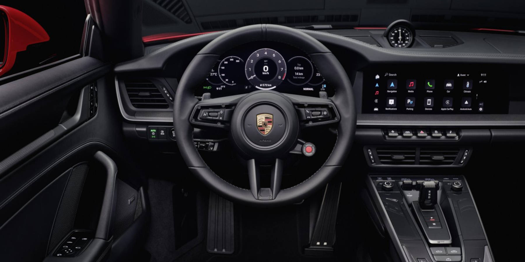 Porsche 911 Cabriolet Innenraum Lenkrad