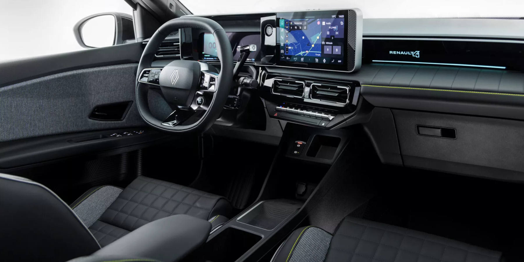 Renault 4 E-Tech Innenraum Übersicht Cockpit