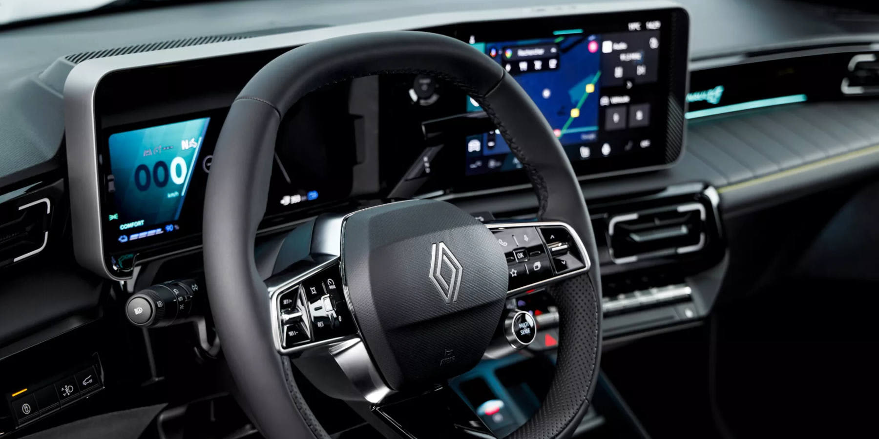 Renault 4 E-Tech Innenraum Cockpit Lenkrad