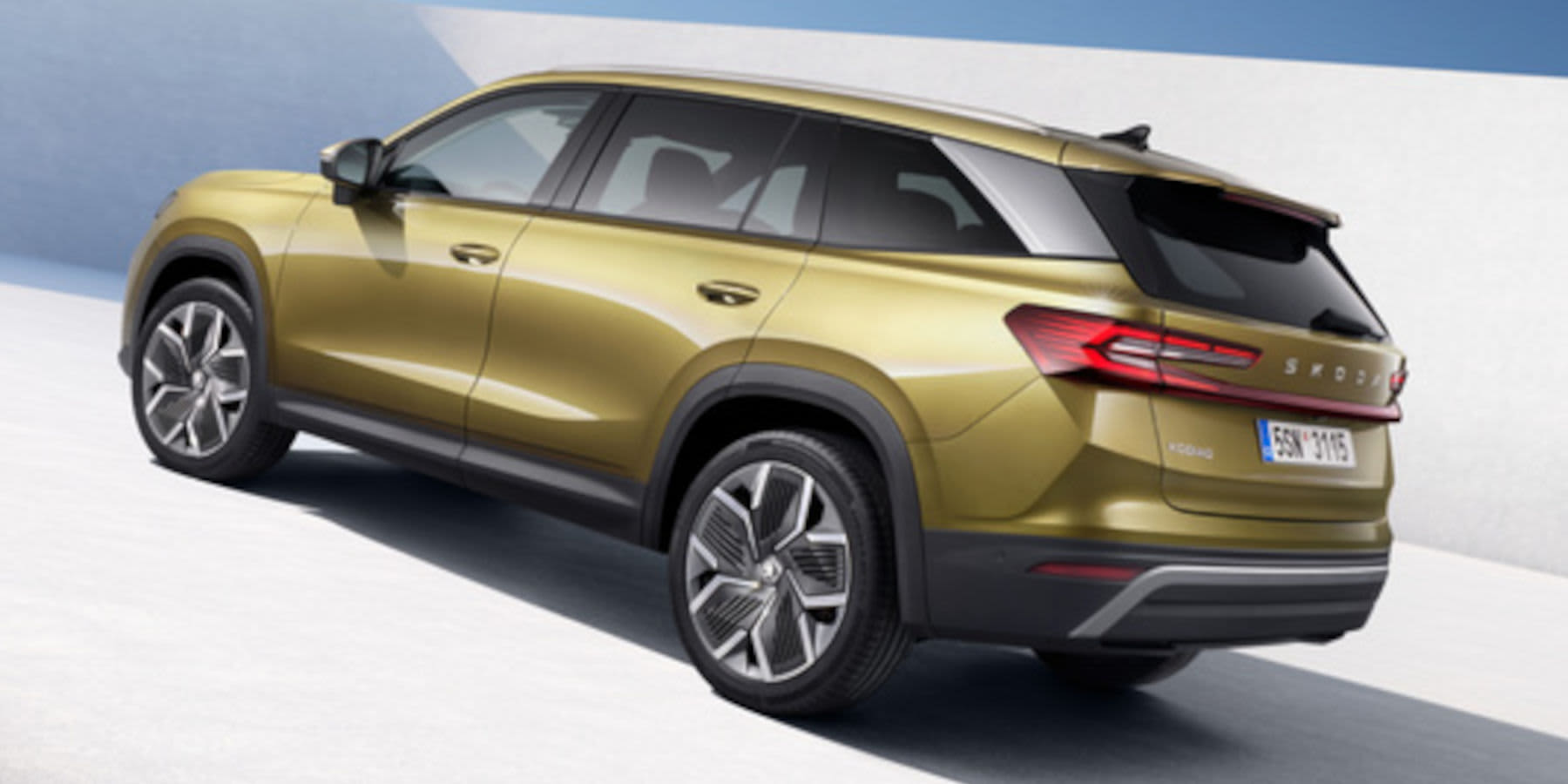 Skoda Kodiaq seitliche Heckansicht