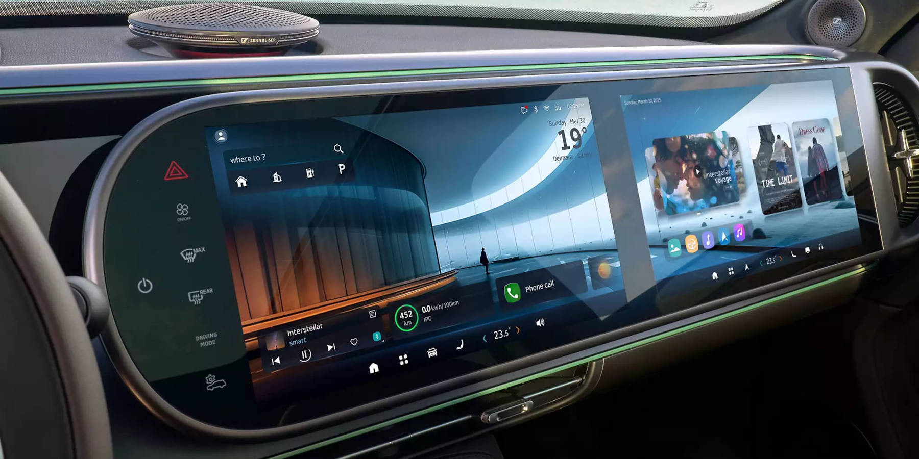 Smart #5 Innenraum Übersicht Infotainment