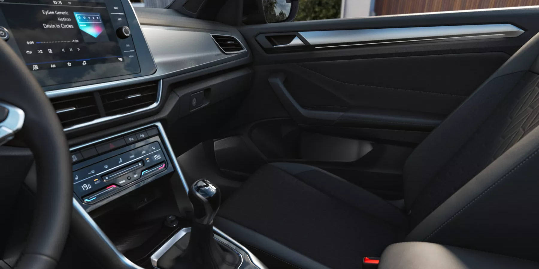 VW T-Roc Cabriolet ENERGY Konsole und Sitz