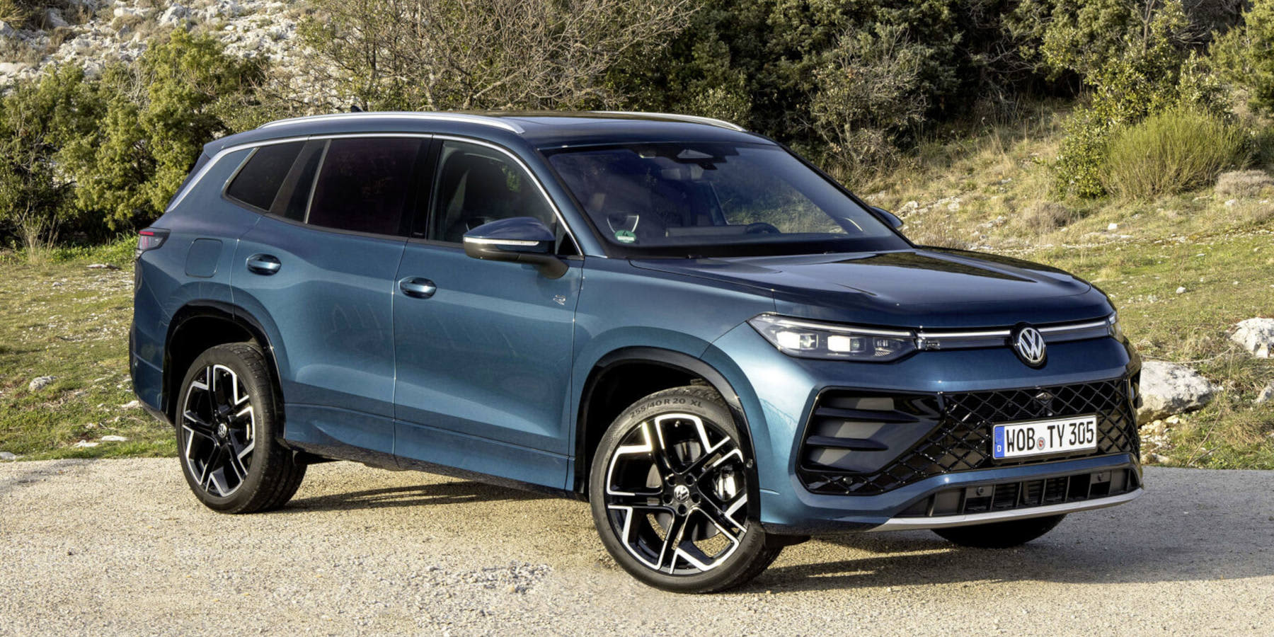 VW Tayron seitliche Frontansicht