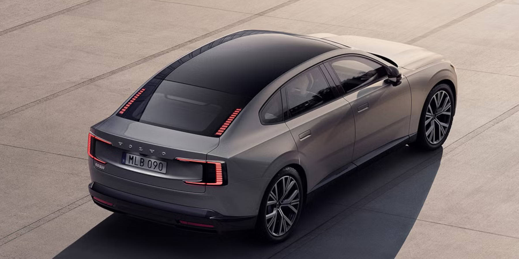 Volvo ES90 seitlich Heckansicht 