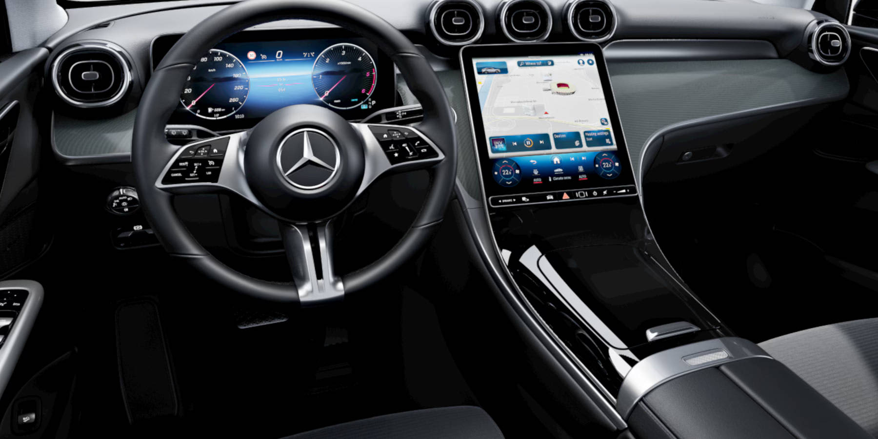 Mercedes GLC Plug-in-Hybrid Übersicht Cockpit