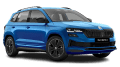 Schräge Frontansicht der Variante Race Blau Metallic
