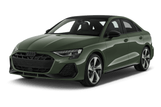 Schräge Frontansicht auf einen Audi A3 advanced, freigestellt