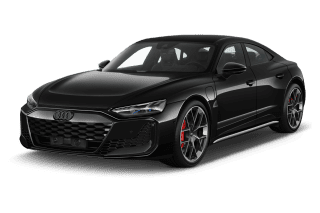 Schräge Frontansicht auf einen Audi e-tron GT RS performance, freigestellt