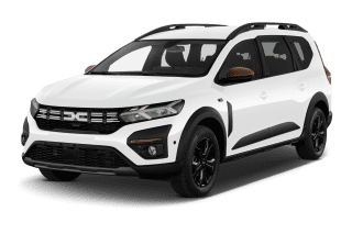 Schräge Frontansicht auf einen Dacia Jogger Expression, freigestellt