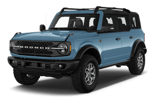Schräge Frontansicht auf einen Ford Bronco Outer Banks, freigestellt