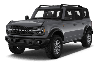 Schräge Frontansicht auf einen Ford Bronco Outer Banks, freigestellt