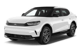 Schräge Frontansicht auf einen Ford Capri Style, freigestellt