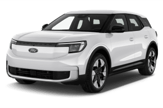 Schräge Frontansicht auf einen Ford Explorer Select, freigestellt