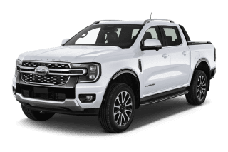 Schräge Frontansicht auf einen Ford Ranger Wildtrak, freigestellt