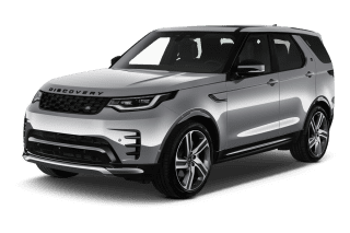 Schräge Frontansicht auf einen Land Rover Discovery DYNAMIC SE, freigestellt