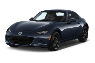 Schräge Frontansicht auf einen Mazda MX-5 Exclusive-Line, freigestellt