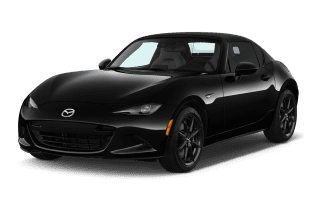 Schräge Frontansicht auf einen Mazda MX-5 Exclusive-Line, freigestellt