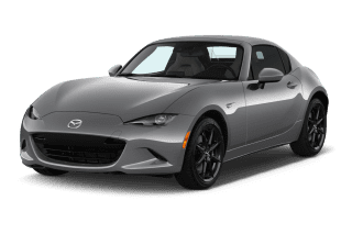 Schräge Frontansicht auf einen Mazda MX-5 Exclusive-Line, freigestellt