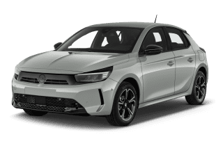 Schräge Frontansicht auf einen Opel Corsa Ultimate, freigestellt