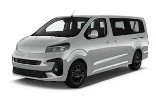 Schräge Frontansicht auf einen Opel Zafira Electric Edition, freigestellt