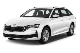 Schräge Frontansicht auf einen Skoda Octavia RS, freigestellt