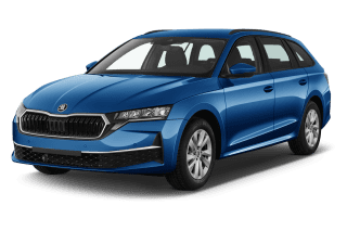 Schräge Frontansicht auf einen Skoda Octavia Sportline, freigestellt