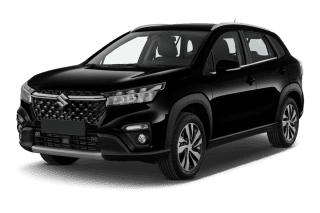 Schräge Frontansicht auf einen Suzuki S-Cross Comfort, freigestellt