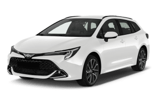 Schräge Frontansicht auf einen Toyota Corolla Business Edition, freigestellt