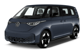 Schräge Frontansicht auf einen Volkswagen ID. BUZZ ENERGY, freigestellt