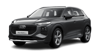 Schräge Frontansicht auf einen Audi Q3 , freigestellt