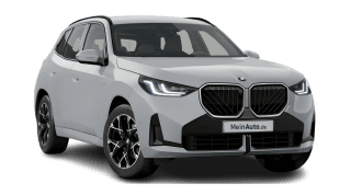 Schräge Frontansicht auf einen BMW X3 , freigestellt