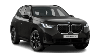 Schräge Frontansicht auf einen BMW X3 , freigestellt