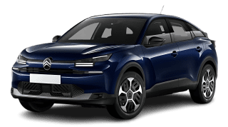 Schräge Frontansicht auf einen Citroën C4 PLUS, freigestellt