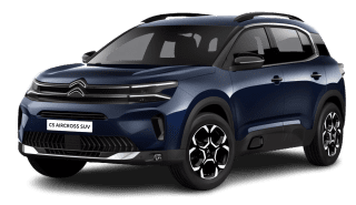 Schräge Frontansicht auf einen Citroën C5 Aircross MAX, freigestellt