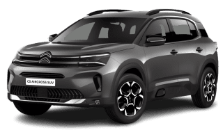 Schräge Frontansicht auf einen Citroën C5 Aircross MAX, freigestellt