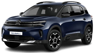 Schräge Frontansicht auf einen Citroën C5 Aircross MAX, freigestellt